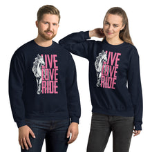 Načíst obrázek do prohlížeče Galerie, live love ride Unisex mikina
