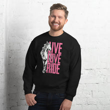 Load image into Gallery viewer, live love ride Unisex Sweatshirt
