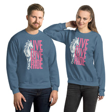 Charger l&#39;image dans la galerie, live love ride Sweatshirt unisexe
